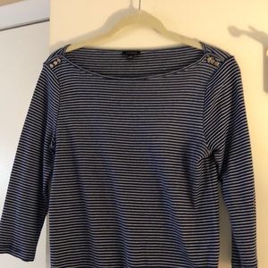 Ann Taylor cotton top 3/4 sleeve